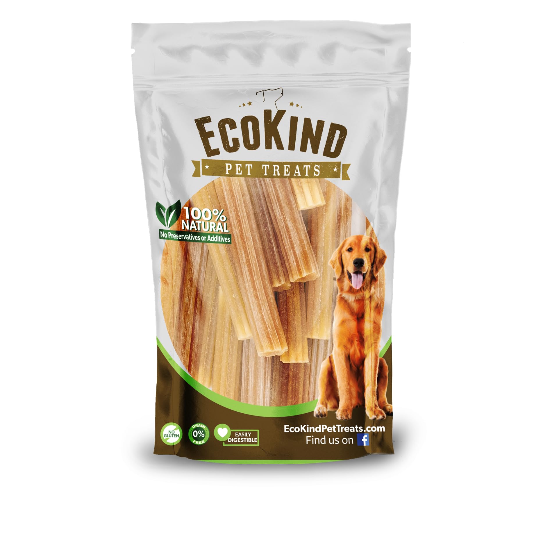 EcoKind Premium Gold Churro Chews open bag—great value for repeat treats.