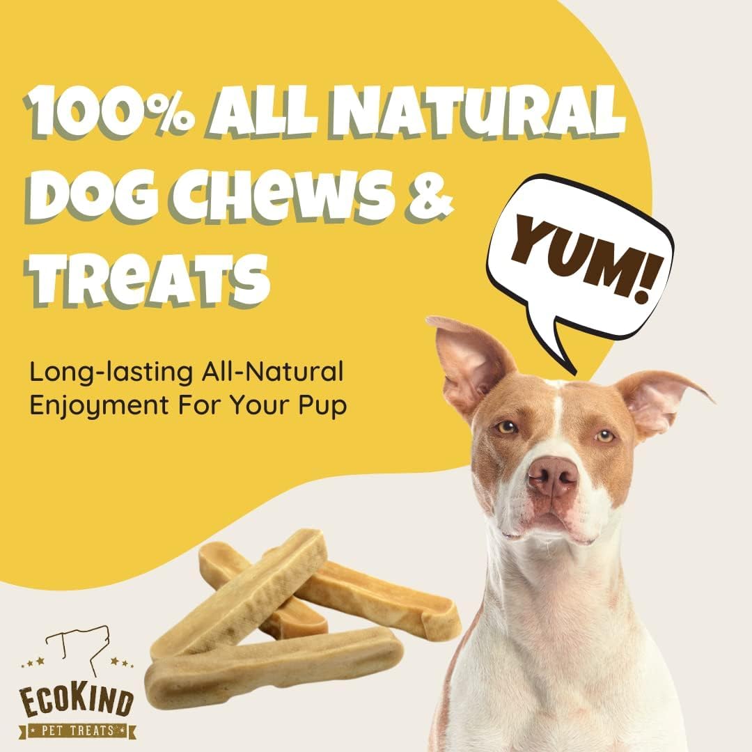 EcoKind Premium Gold Yak Chew 6-8 inch stick keeps dogs engaged