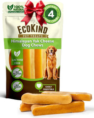 EcoKind Premium Gold Yak Chews four-pack ready for hours of chewing