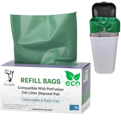 EcoLeo Pet-Fusion bags on a roll for easy dispensing and cleanup.