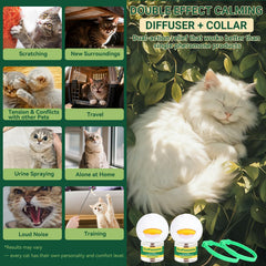 EcoPawsome calming collar pack ready for use on cat