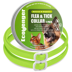 EcoVenger Flea Collar green pack for dogs and cats offering lasting protection against fleas and ticks