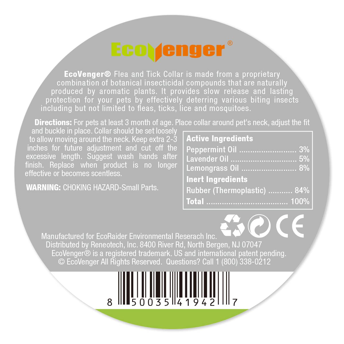 EcoVenger package box emphasizes plant based, lasting protection