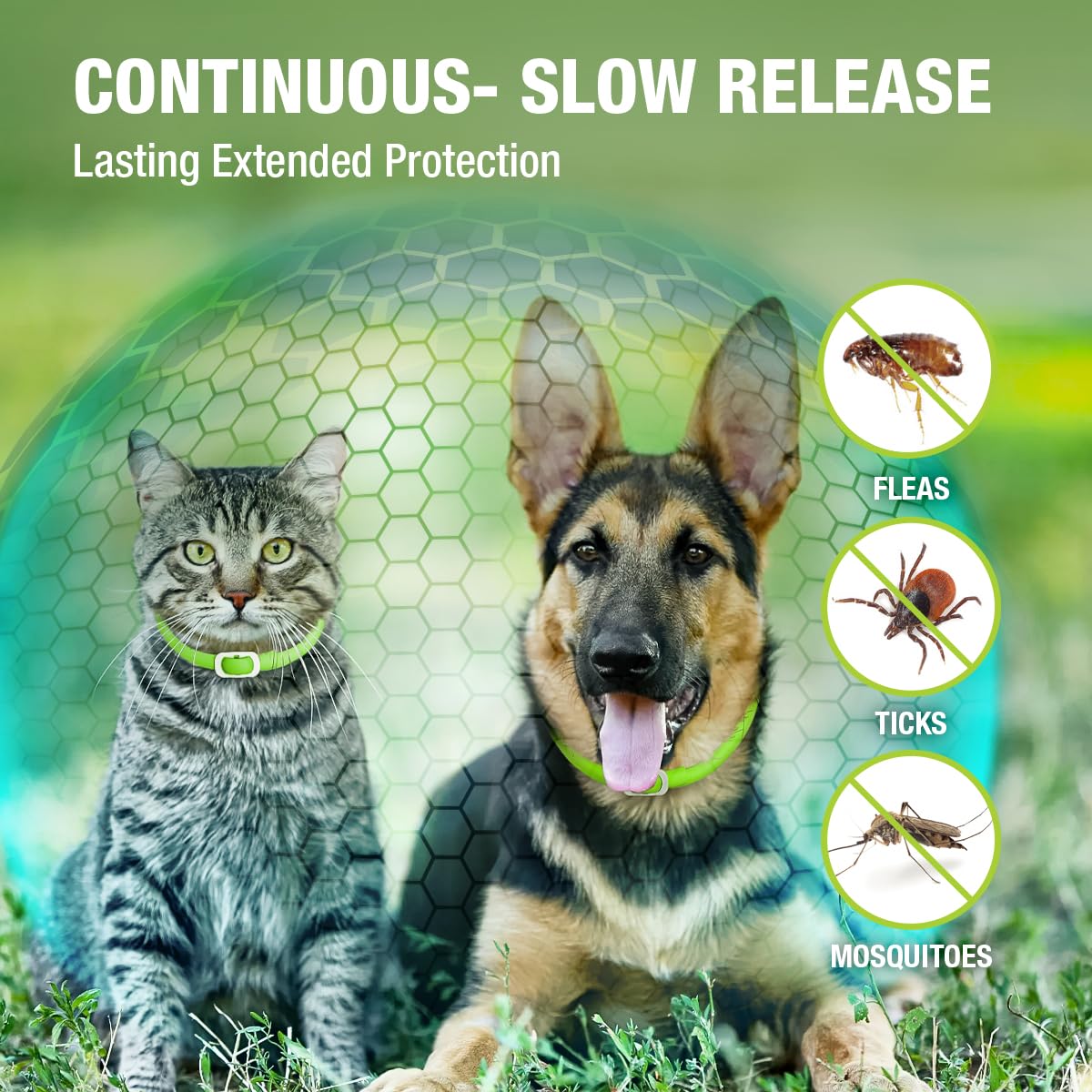 EcoVenger Flea Collar soft, wide material improves comfort for pets