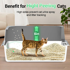 Ecsdsvsd stainless-steel litter box side view highlights durable construction and easy maintenance.