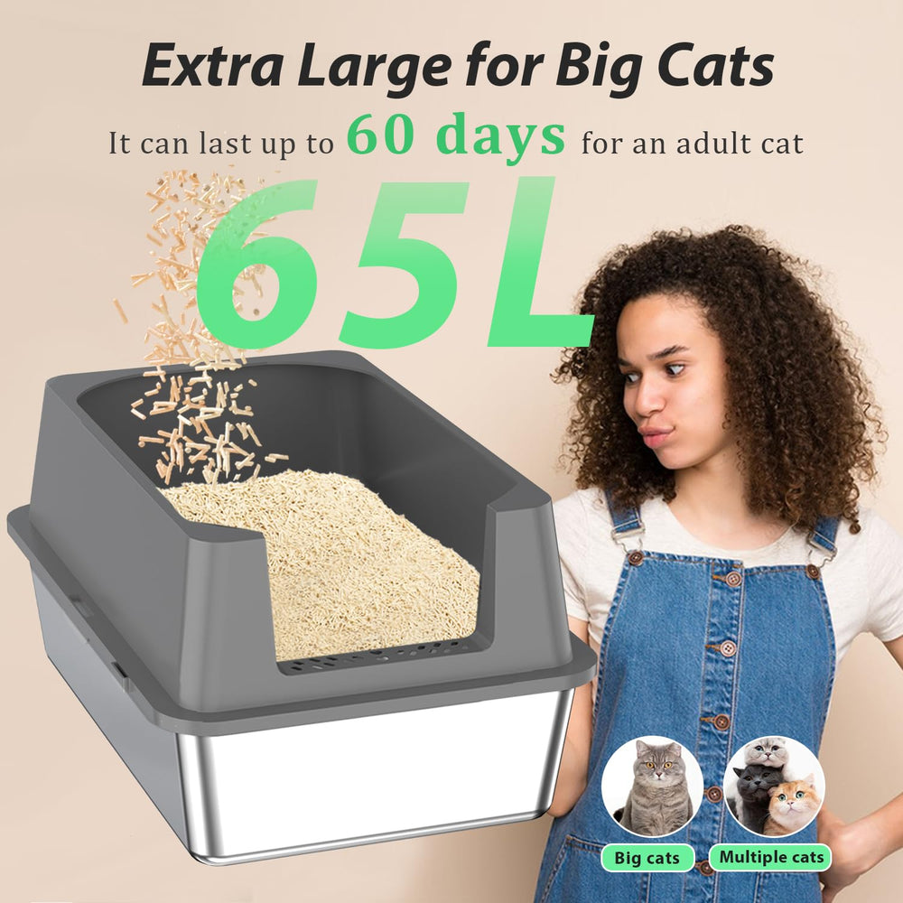 Ecsdsvsd XXXXL 65L capacity reduces frequent litter changes