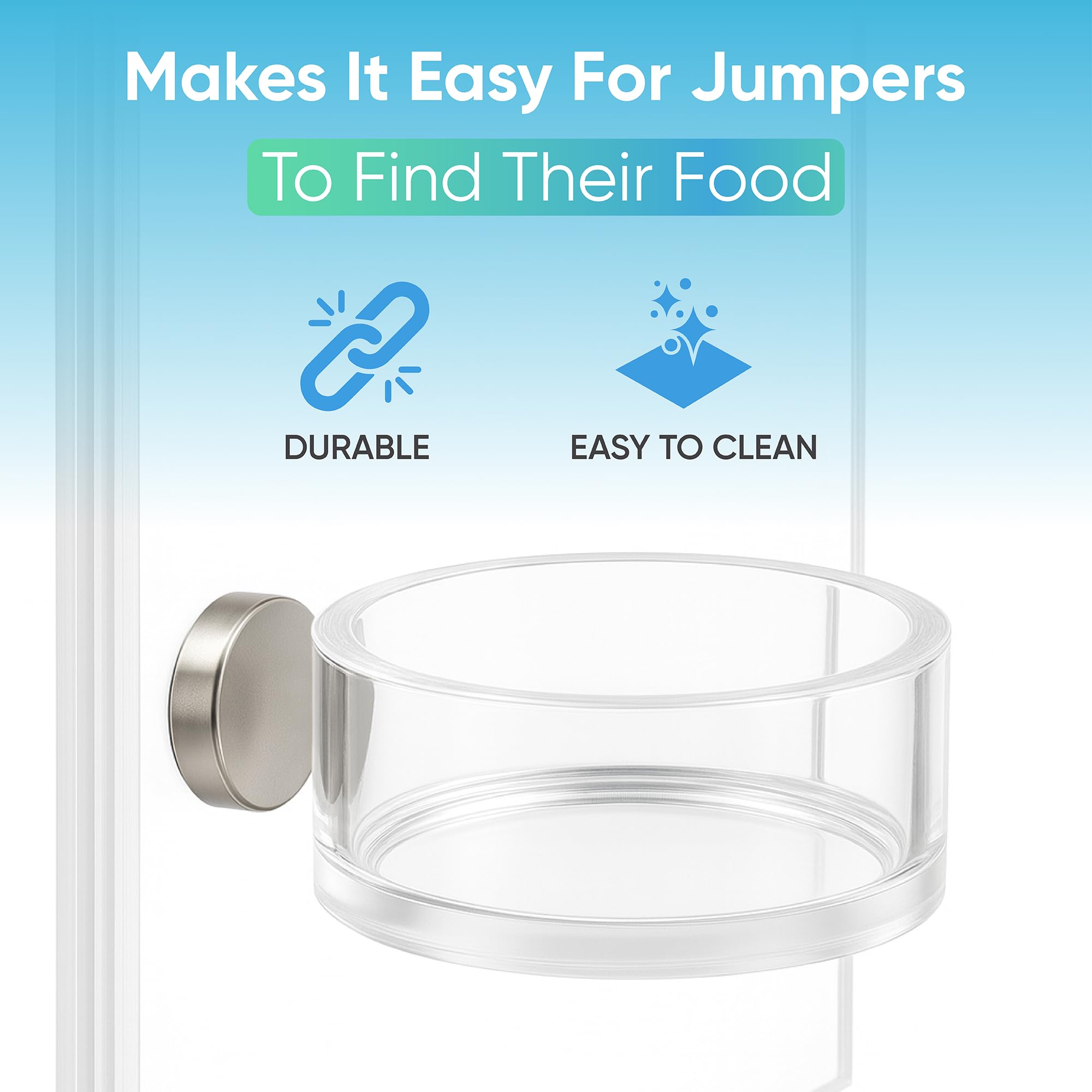 EctoTherm Durable acrylic dish offers long-lasting use and easy cleaning.