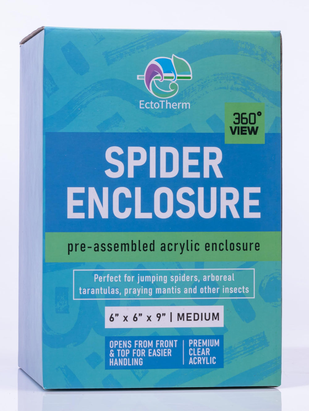 EctoTherm jumping spider enclosure preassembled for ready setup.