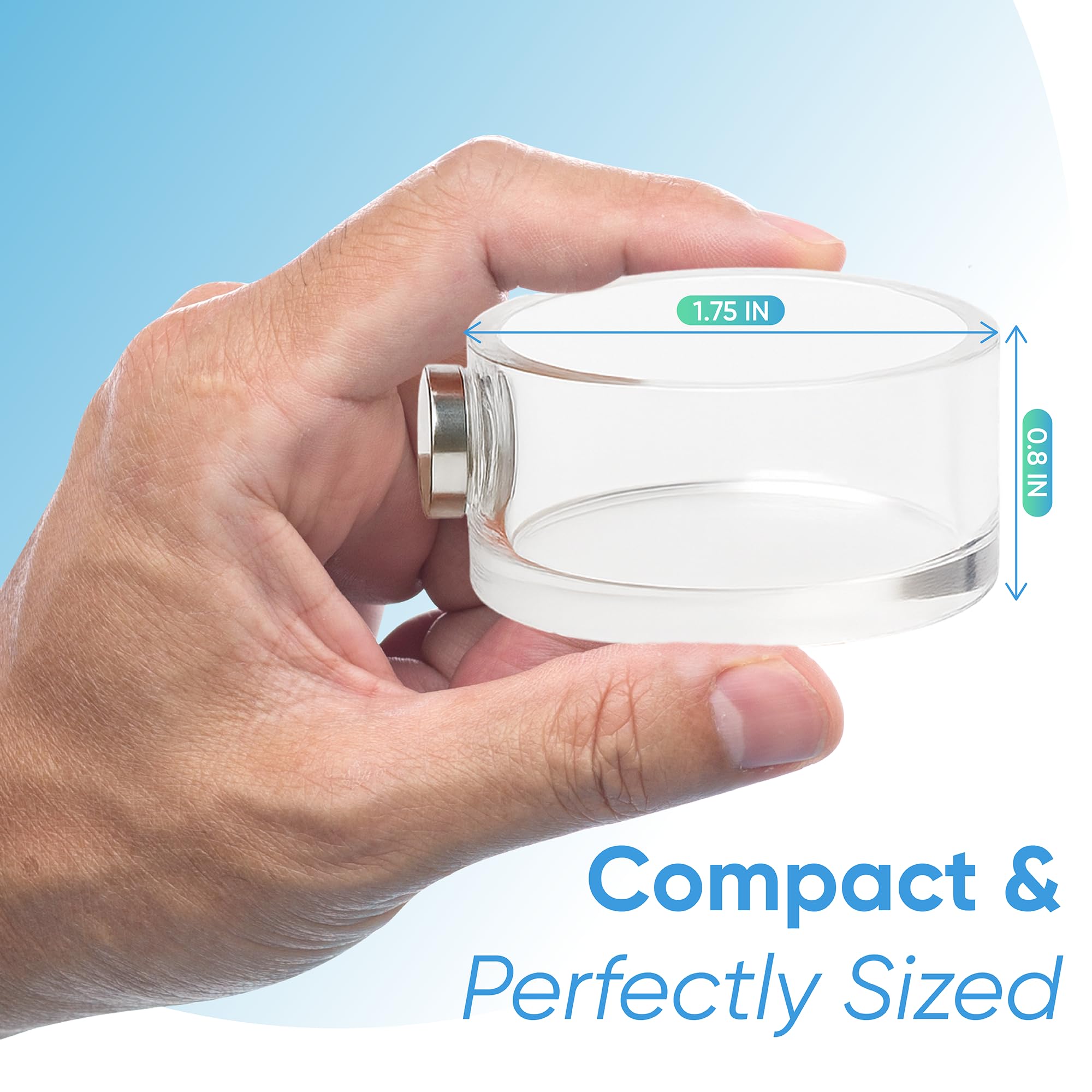 EctoTherm Magnetic Feeding Ledge mounted on glass enables elevated feeding and easy repositioning.