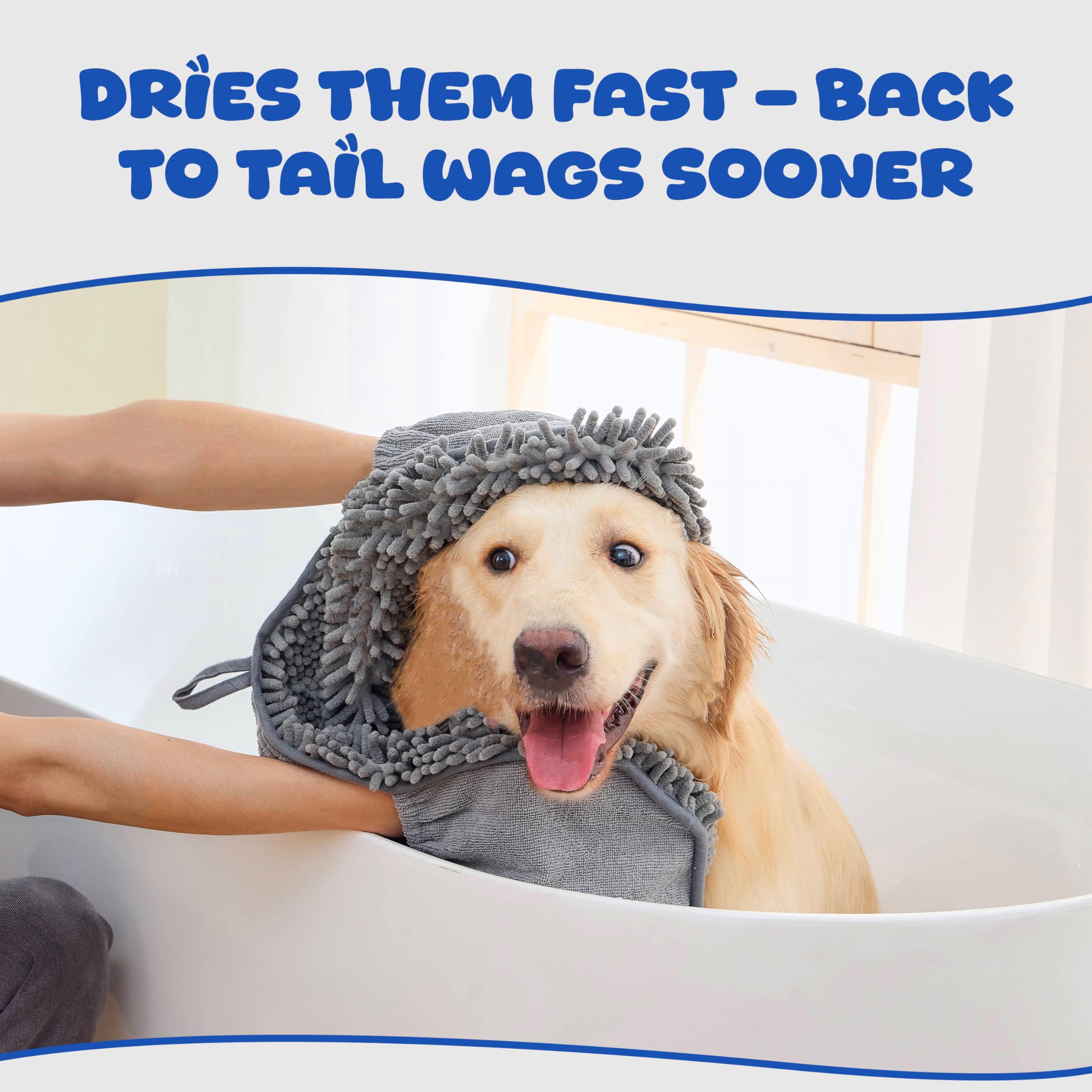 EDENATURE soft absorbent towel cleans paws belly and tail efficiently.
