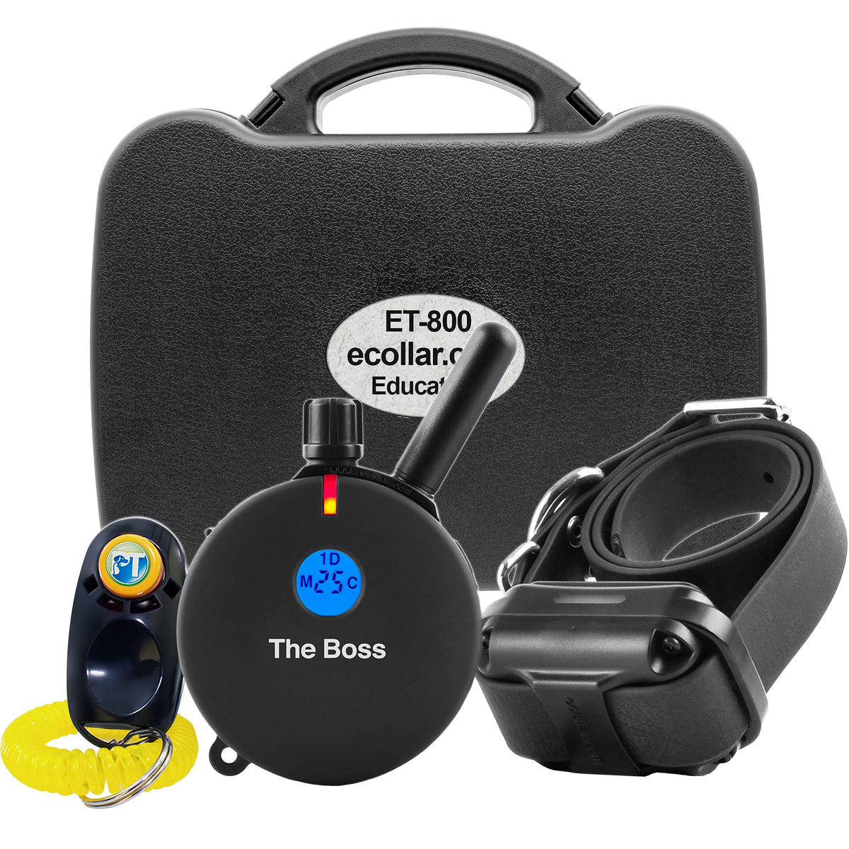 Educator ET-800 boss collar receiver, comfortable fit for all breeds during long training sessions.