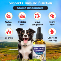EDUZEBRA allergy relief drops dog serving demonstrates meal-friendly supplementation.