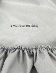 EechicSpace dog shedding test with slip cover showing easy hair removal