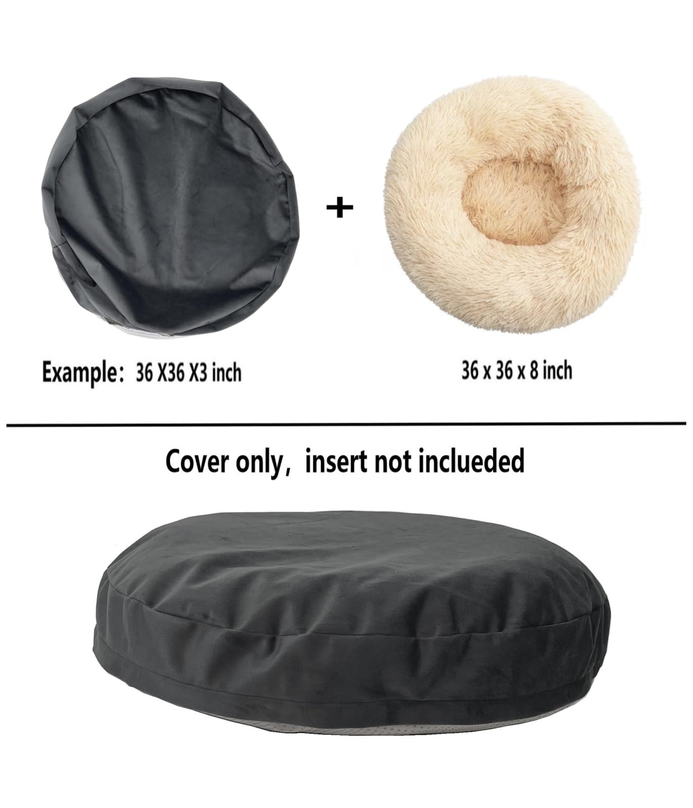 EechicSpace round bed cover compatible with 3-inch foam beds for a refreshed look