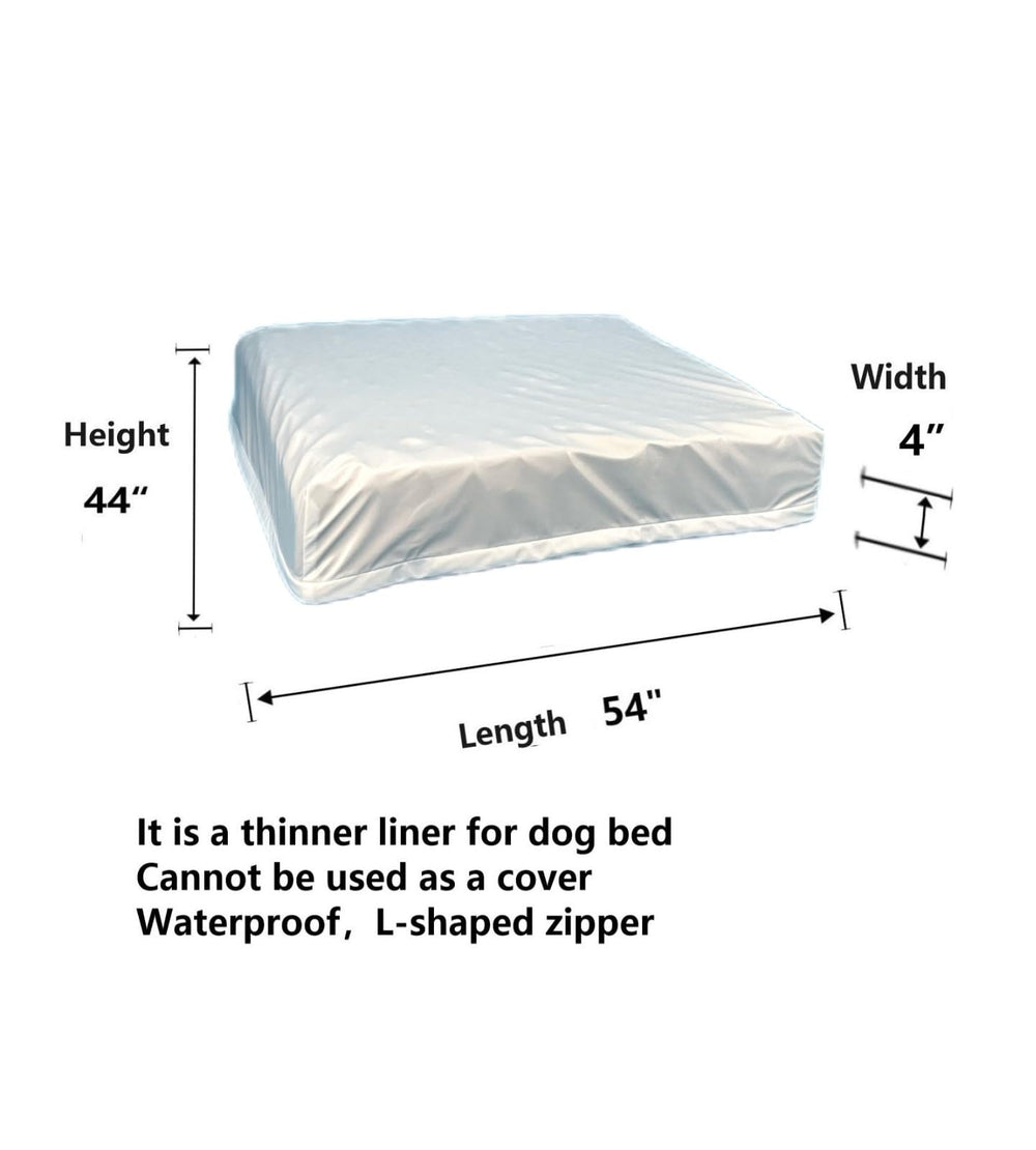 Liner installed on a bed illustrating full-wrap zipper coverage