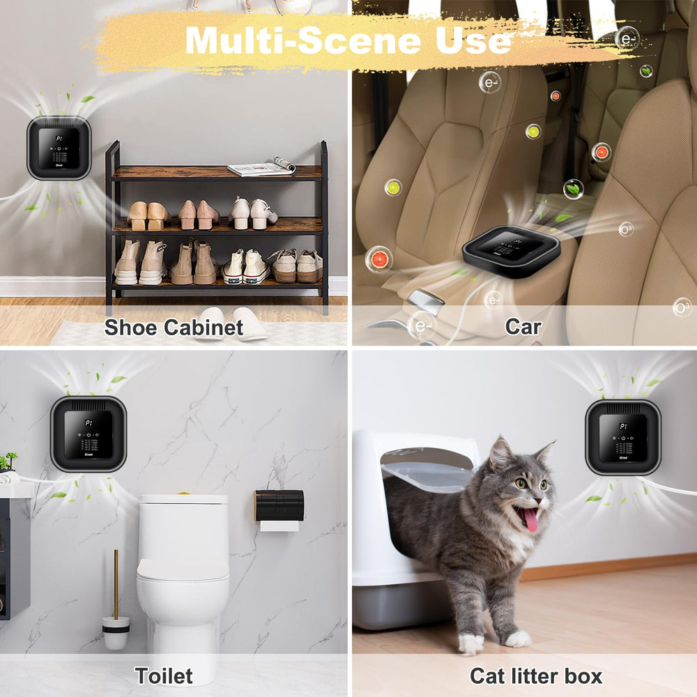 EEland cat litter deodorizer emits negative ions to refresh surrounding air.