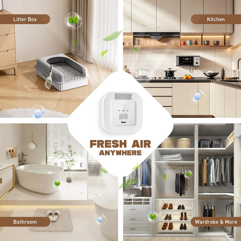 EEland device emits negative ions to refresh indoor air.