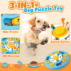 Eefitoys enrichment feeding set shown with puzzle toy and lick mats for interactive meals.