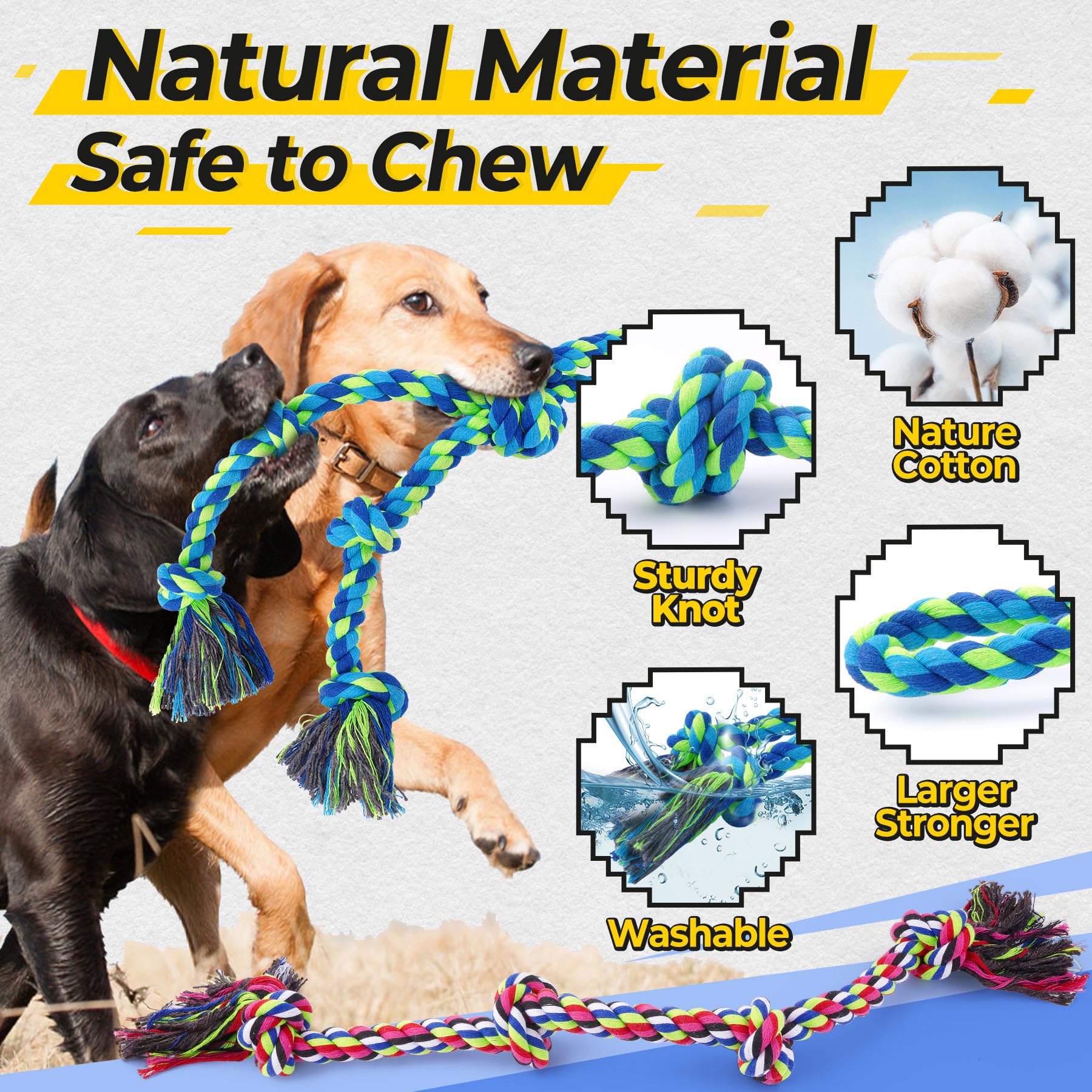 Eefitoys rope toy set 5-pack for daily chew and tug games