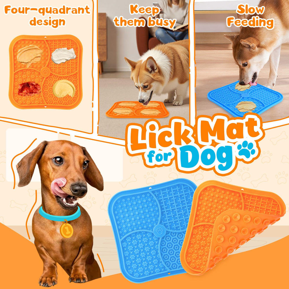 Eefitoys slow feeder mat features textures to spread treats during licking.
