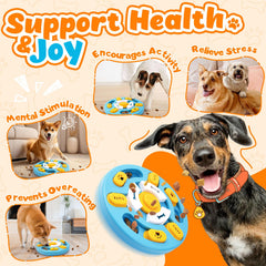 Eefitoys squeaky puzzle toy adds fun as dogs search for treats.