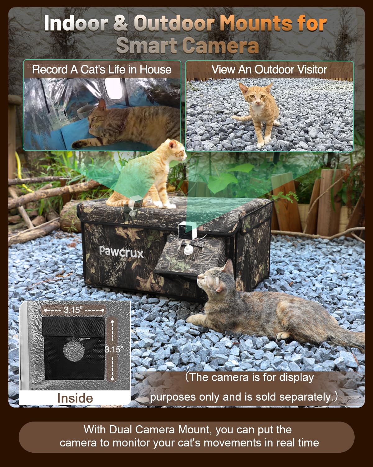eekkii heated cat house leaf assembly-ready image demonstrates quick setup