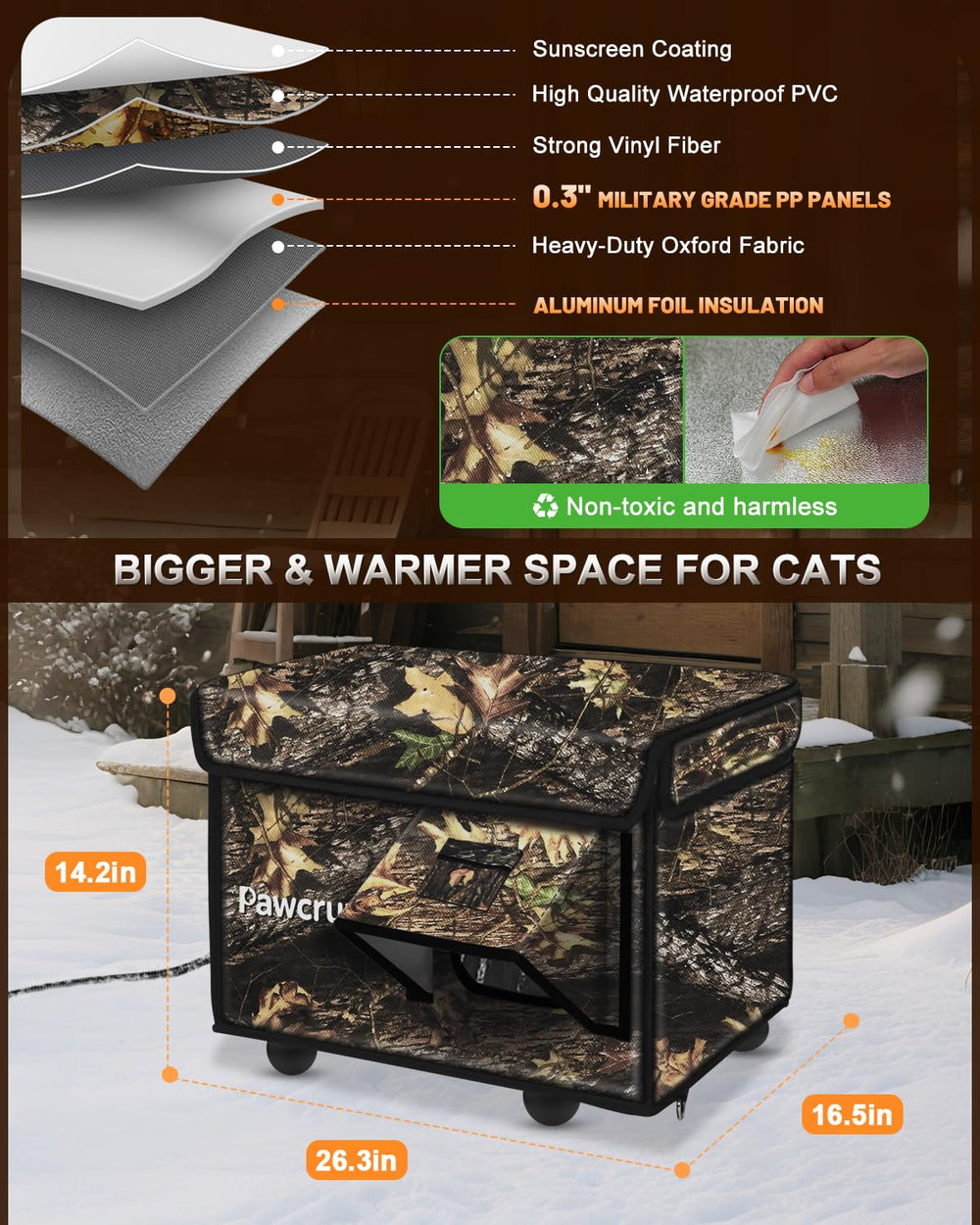 eekkii heated cat house leaf heating-pad-closeup highlights warmth for chilly nights