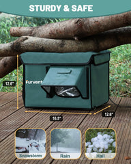 Eekkii insulated cat house uses five-layer construction for year-round comfort.