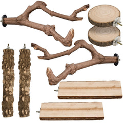 EELLAO grape-stick paw grinding fork for parrots offers natural claw maintenance and enrichment