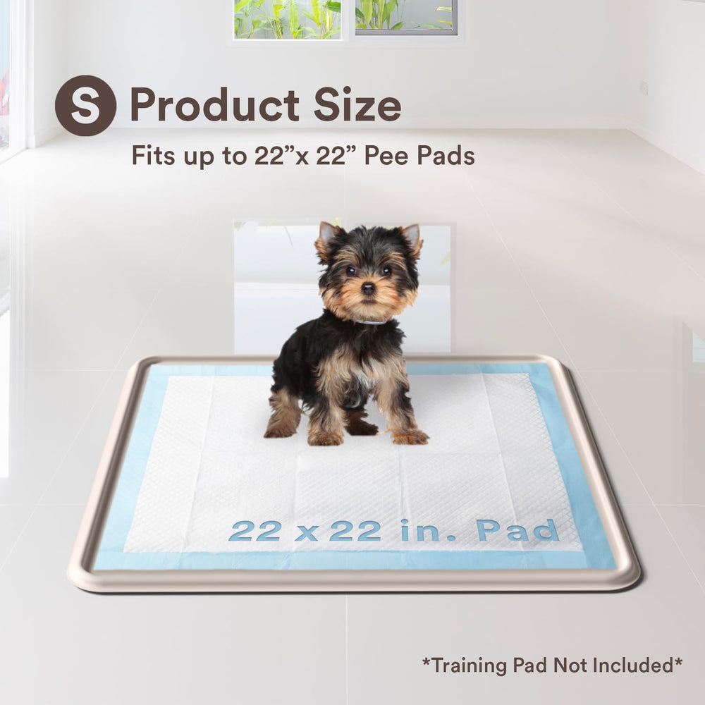 eenk pee pad tray dog-use setup shows convenient potty solution at home.