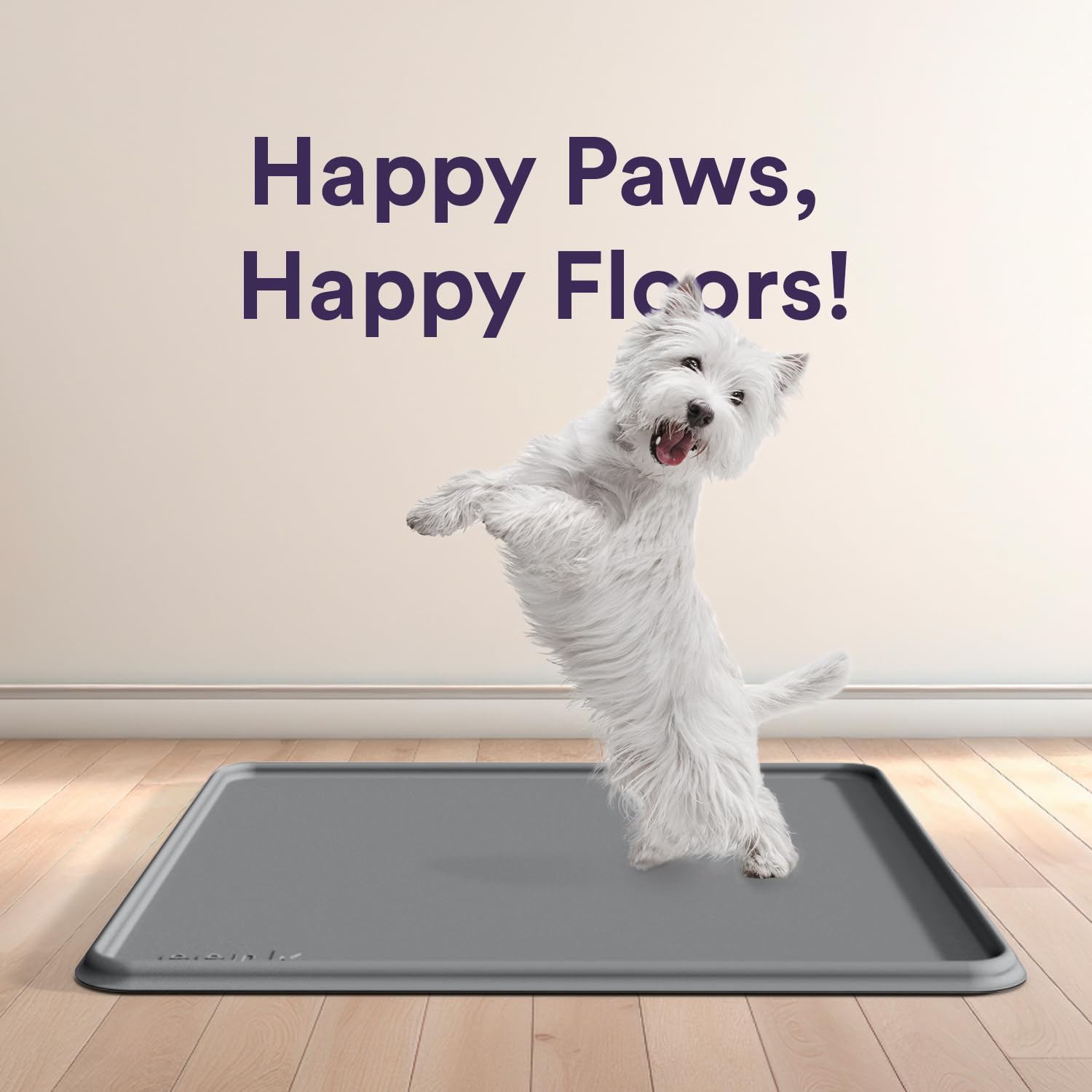 eenk pee pad tray holder easy cleaning demonstrated with quick wipe-down