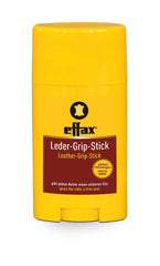 Effax Leather Grip Stick brown 50ml application showing secure tack grip during riding