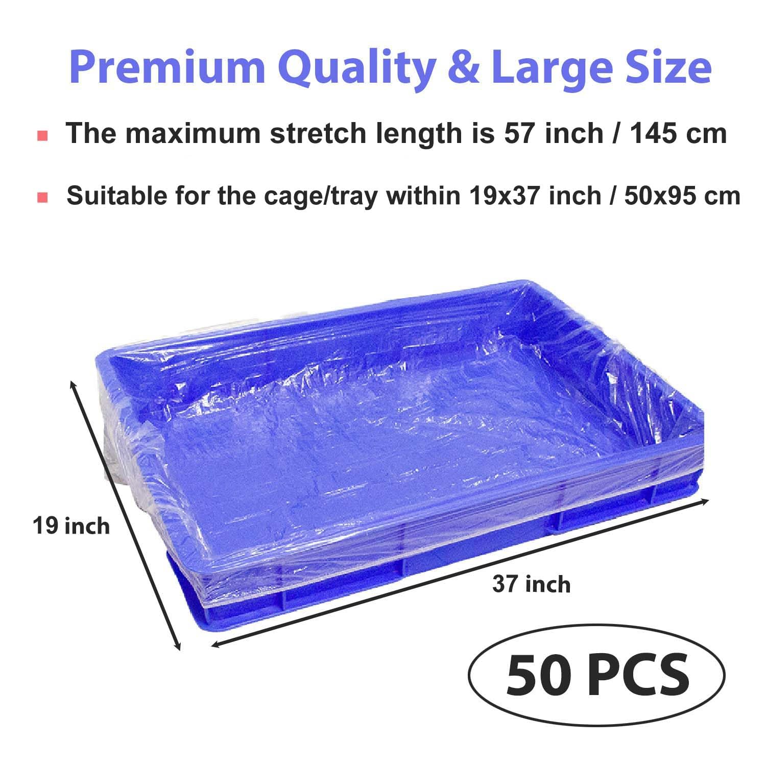 EFWEL clear plastic liner inside the cage shows waste levels for easy monitoring.