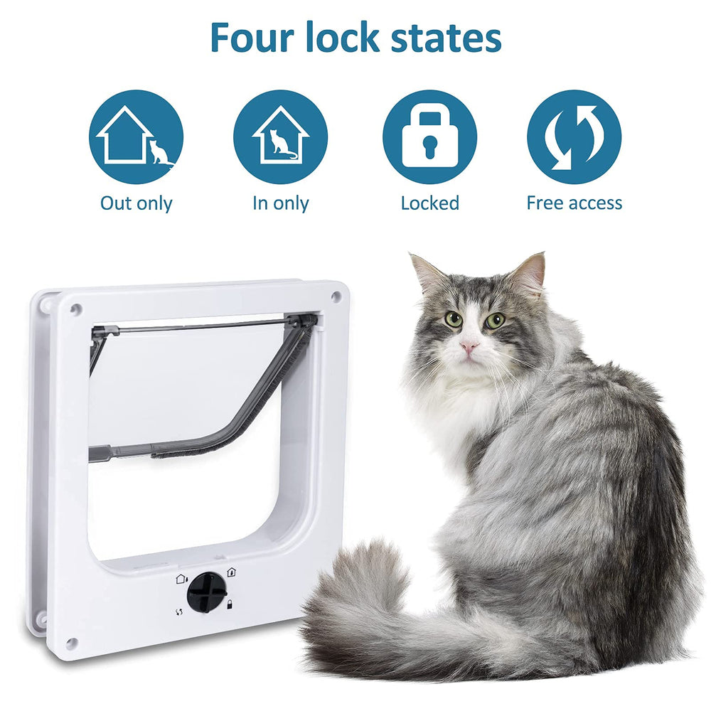 EGETOTA cat door applicable scenes illustrates interior and exterior door compatibility.