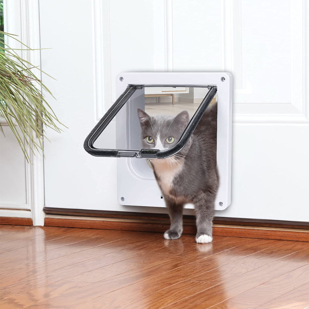 EGETOTA cat door noise-damping brush indicates reduced wind and rain intrusion.