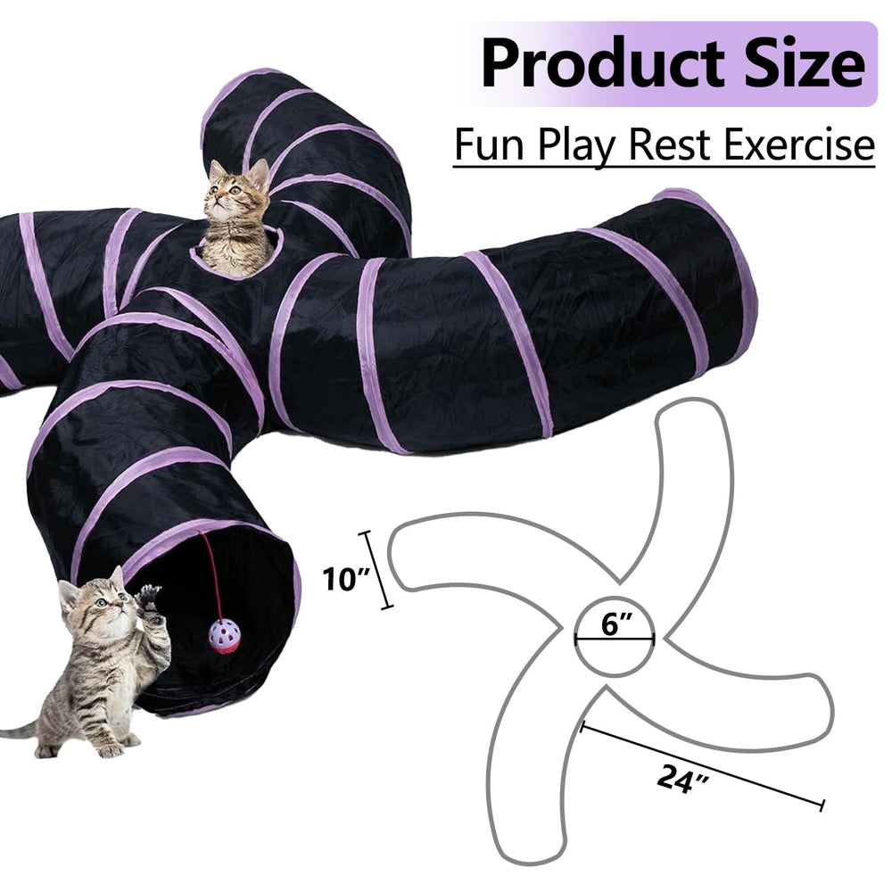 EGETOTA 4-way entry design invites cats to explore from multiple angles.