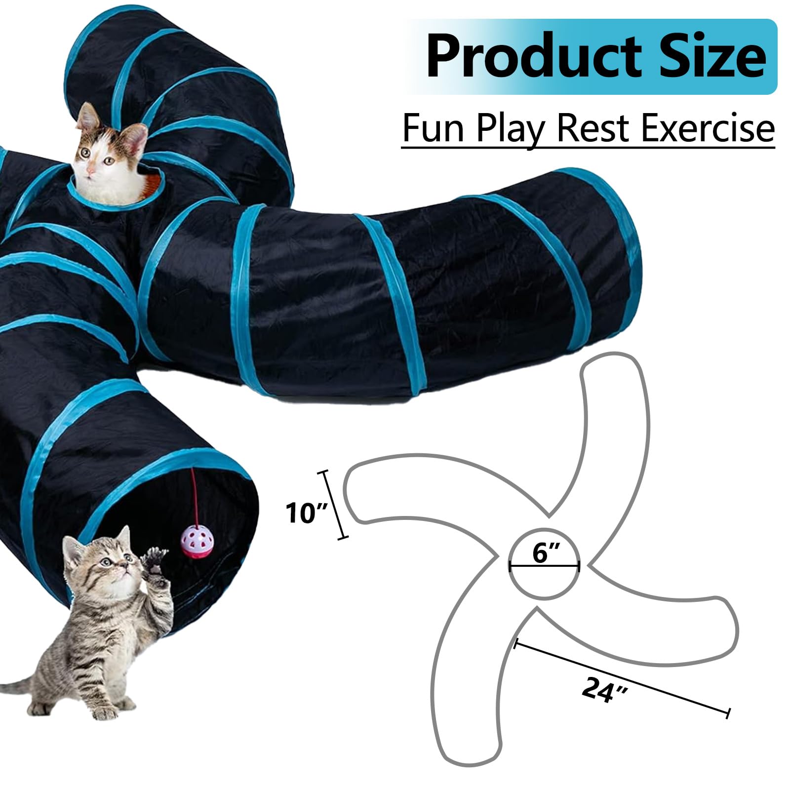 EGETOTA S4 cat tunnel durable soft fabric and steel frame