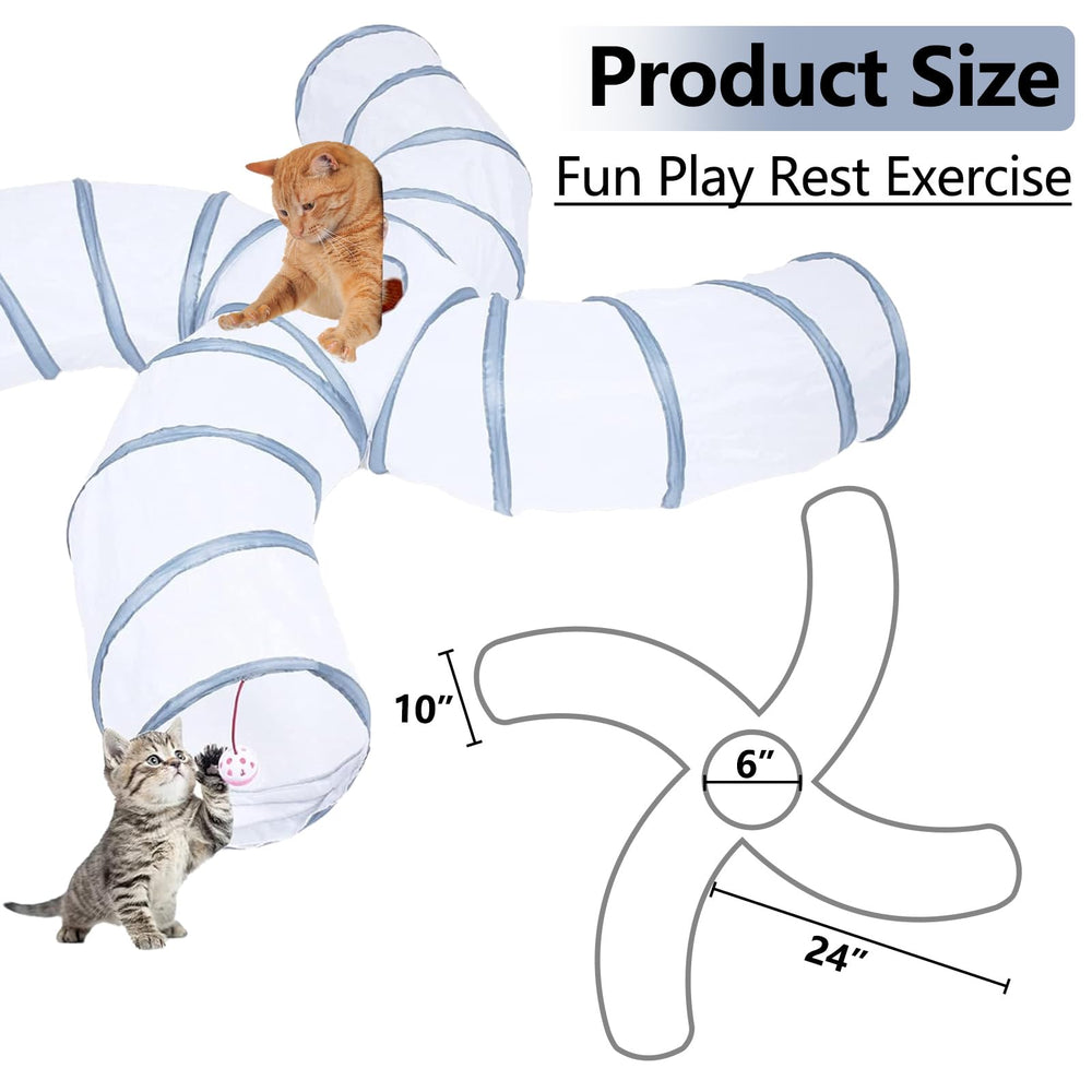 EGETOTA cat tunnel uses soft polyester and durable steel frame.