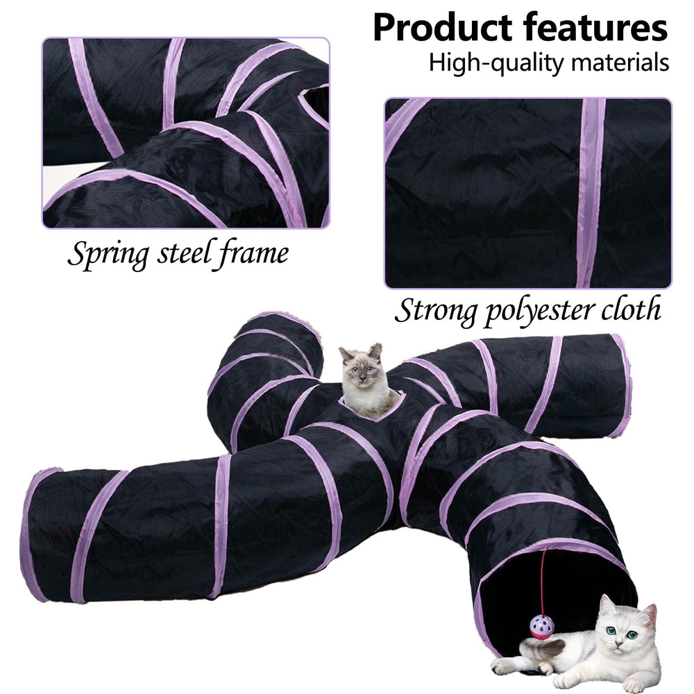 EGETOTA tunnel material shows tear-resistant nylon and soft polyester for durability.