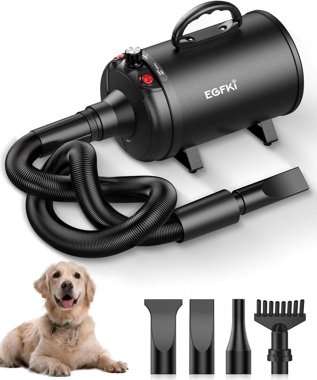 EGFKI Dog Dryer front view, compact design ideal for at-home grooming