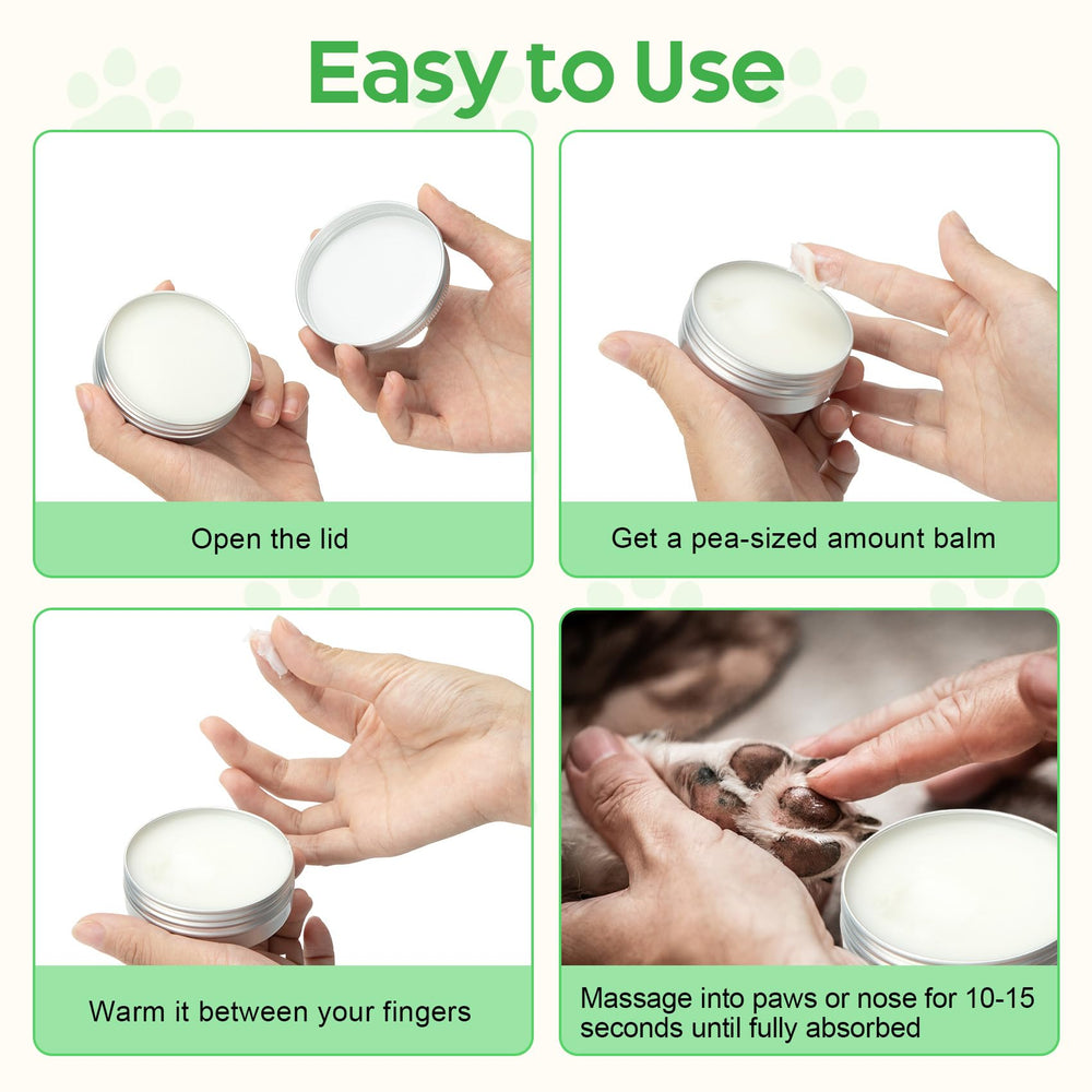 Eglagen paw balm texture closeup highlights creamy, non-greasy consistency.