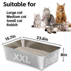 EGMEHOAD high sides help contain mess during litter box use