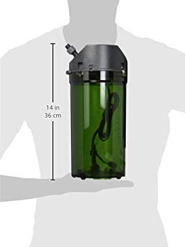 EHEIM Classic 2213 stand with media demonstrates compact setup for larger tanks.