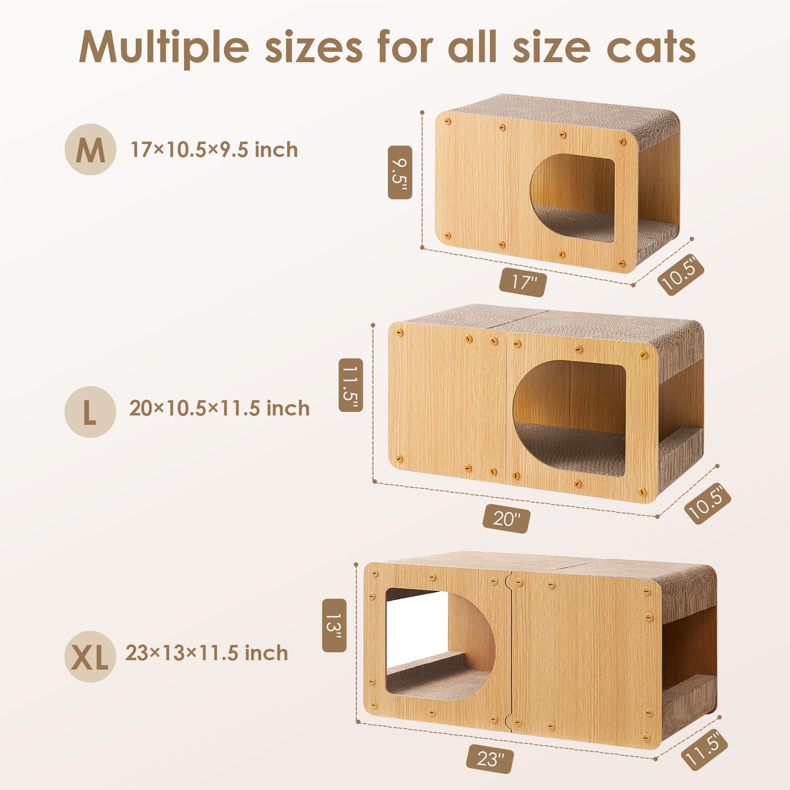 EHEYCIGA all-sides surface – multi-panel scratching encourages natural behavior.