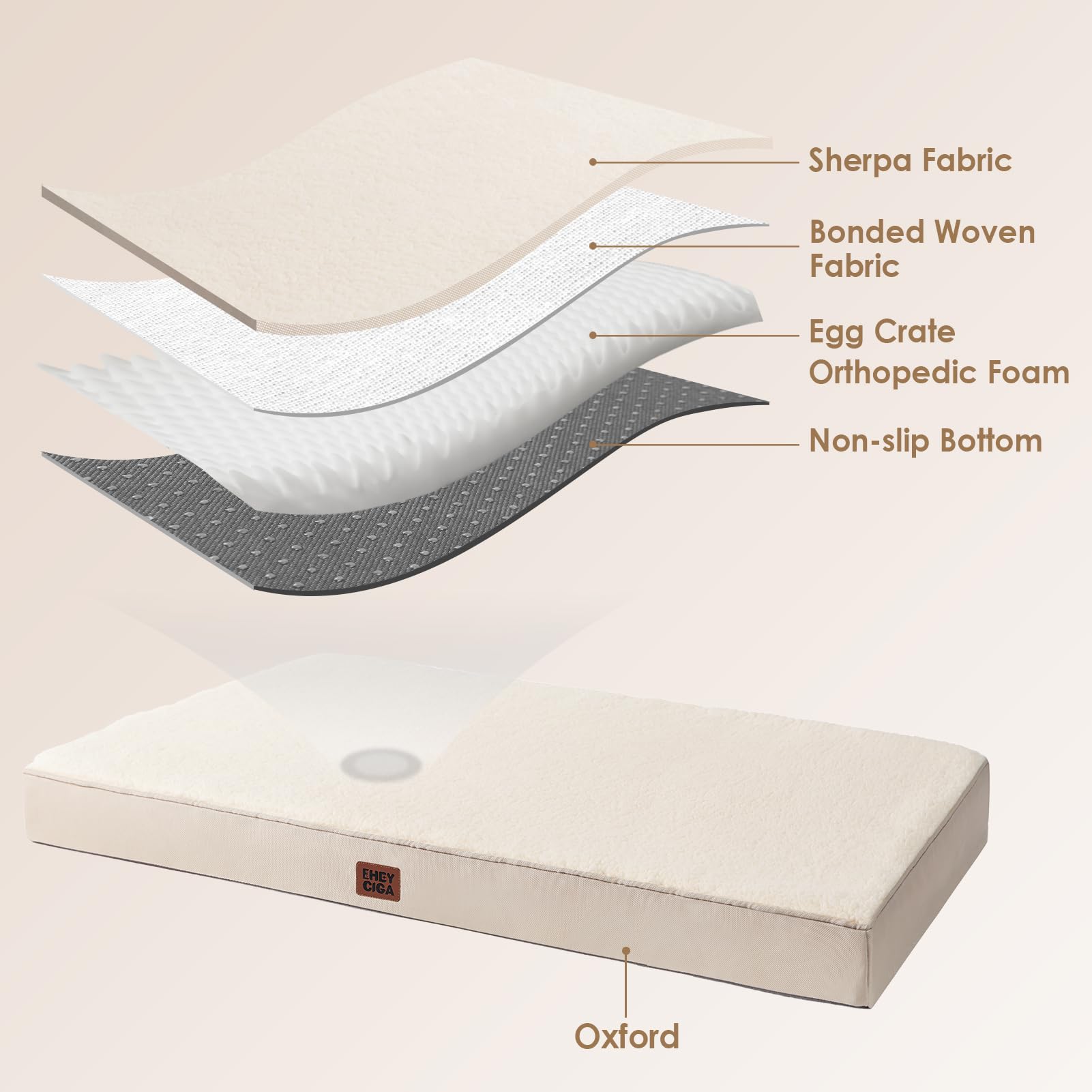 EHEYCIGA non-slip bottom keeps bed in place during activity.