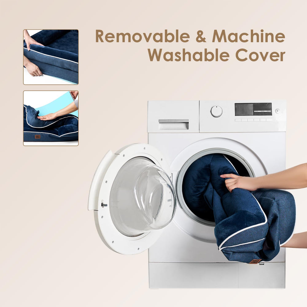 EHEYCIGA bed removable washable cover with zipper for easy cleaning.