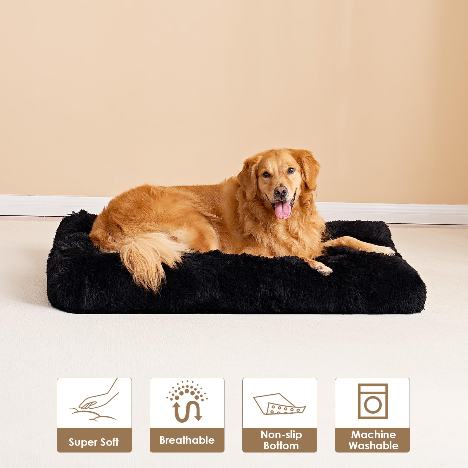 EHEYCIGA dog bed in car trunk provides a soft travel rest.