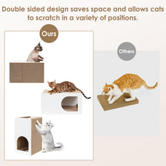 EHEYCIGA cardboard scratcher closeup reveals durable corrugated paper for longer sessions.