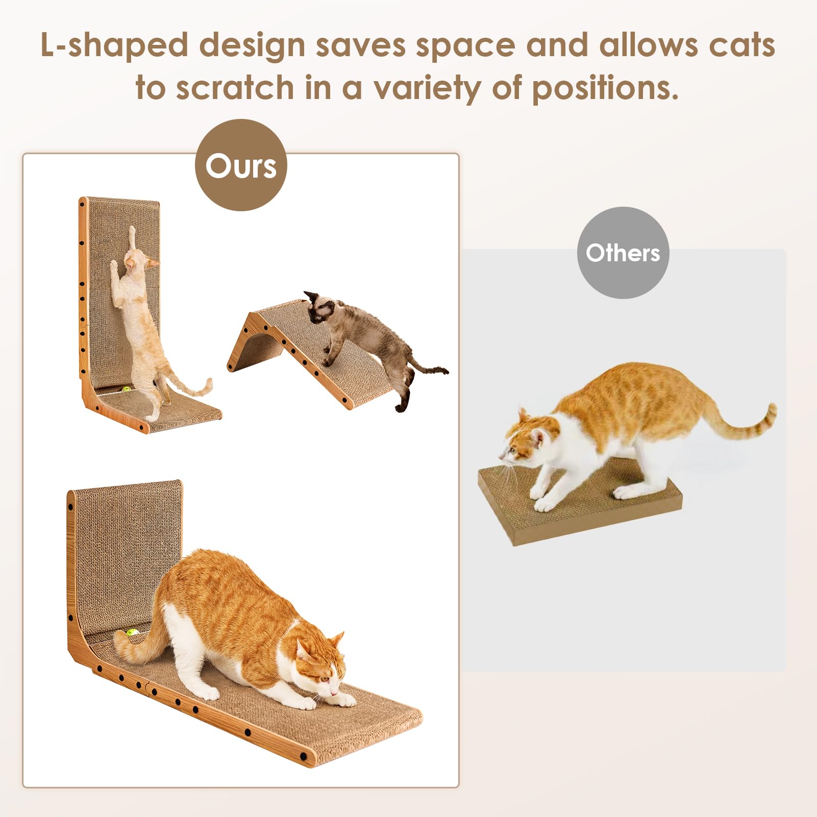 EHEYCIGA extra-large pad provides generous scratching area for larger cats.