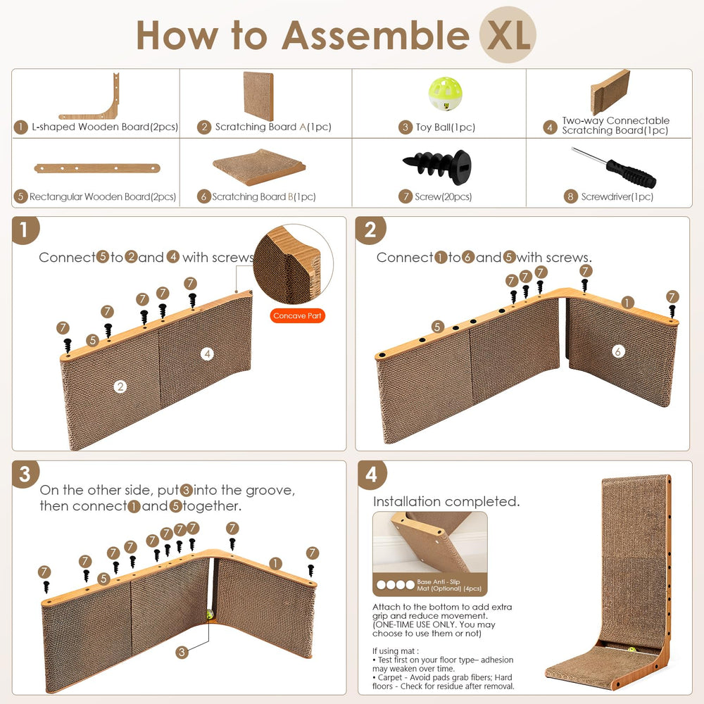 EHEYCIGA helps protect furniture by channeling scratching to the board.